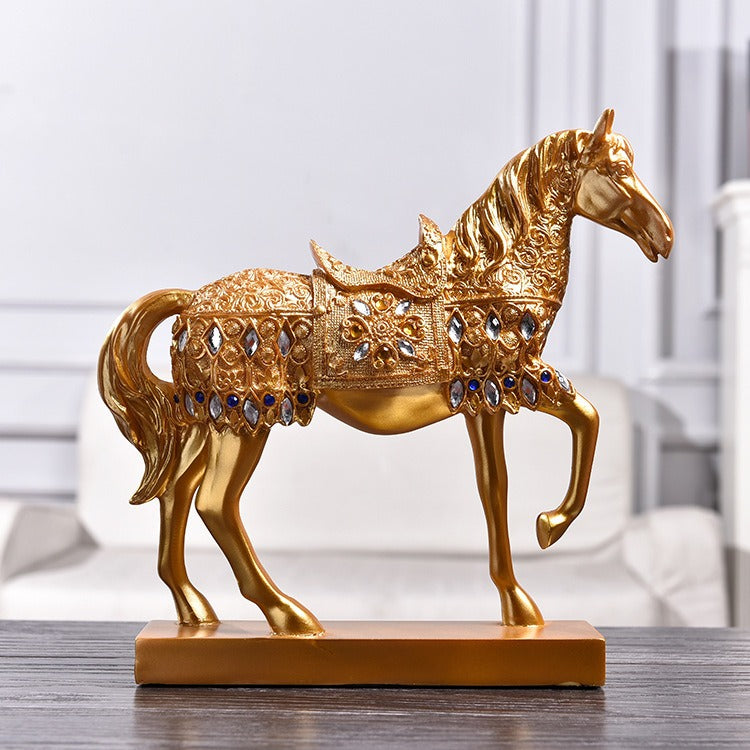 Metallic Horse Sculpture for Elevated Luxury Home Decor