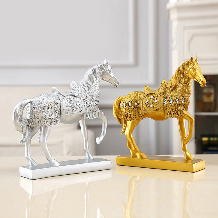 Metallic Horse Sculpture for Elevated Luxury Home Decor