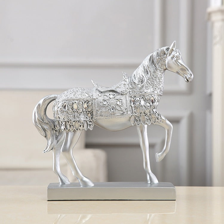 Metallic Horse Sculpture for Elevated Luxury Home Decor