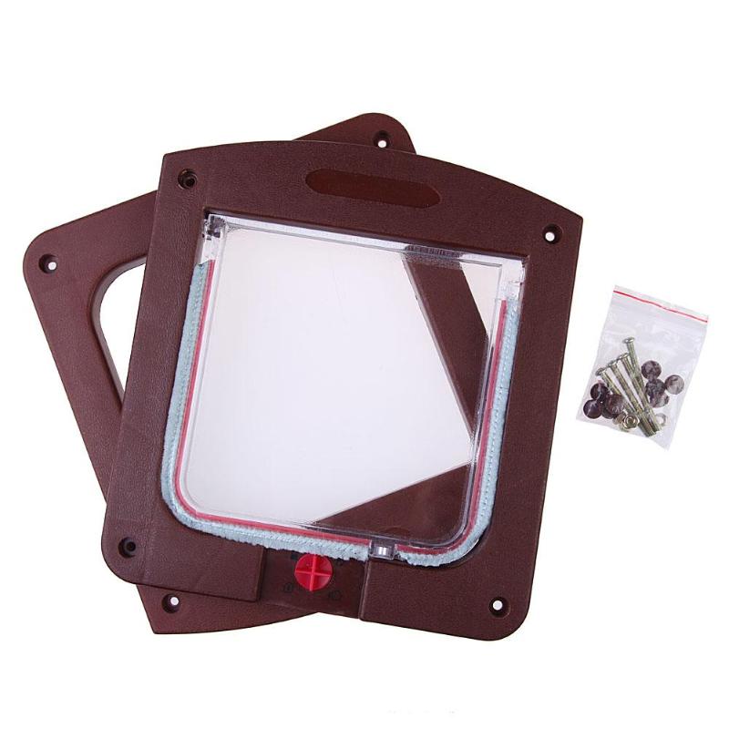 Lockable Cat Flap Door With Four-Way Access Control