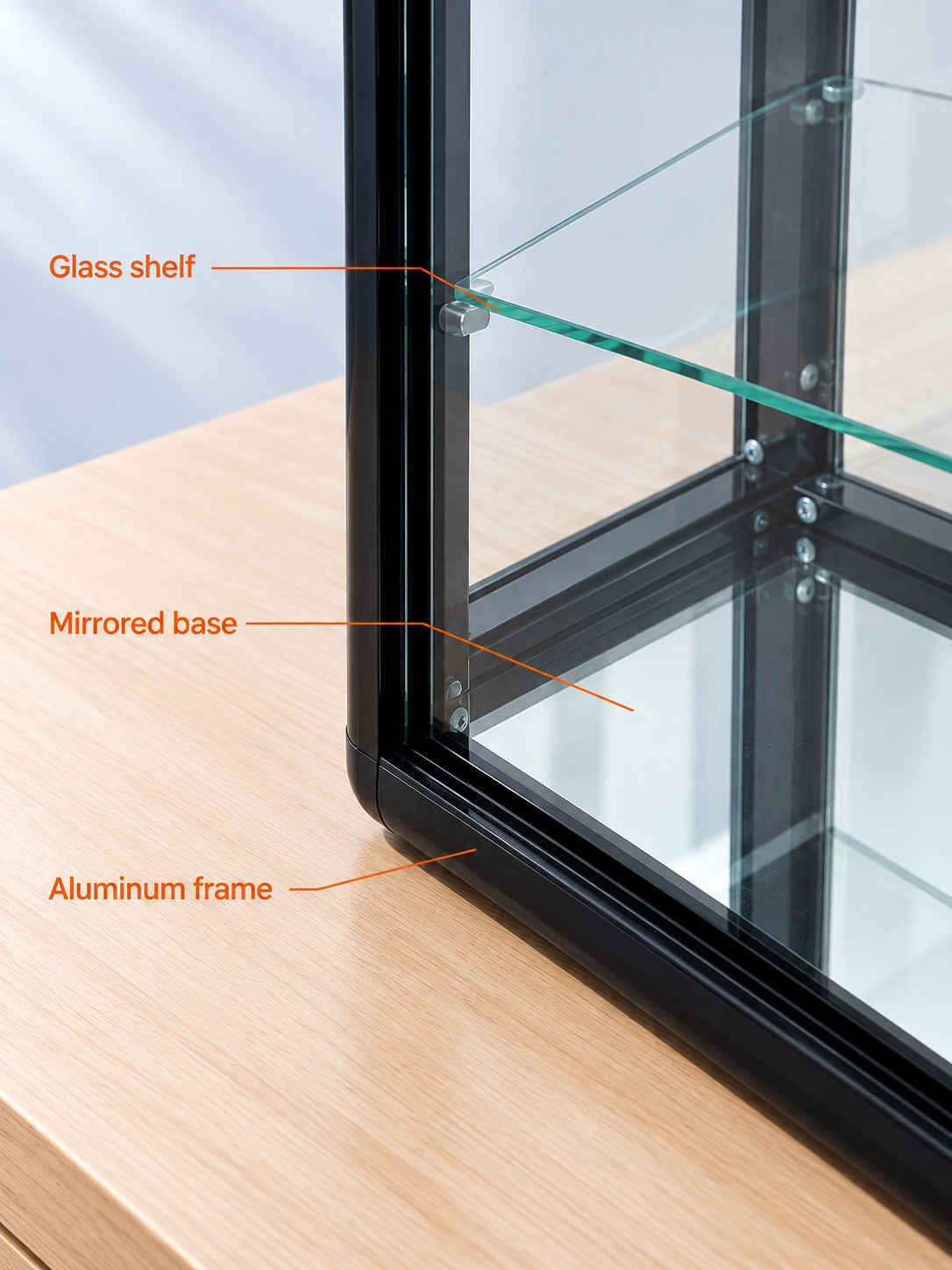Lockable Tempered Glass Counter Display Case