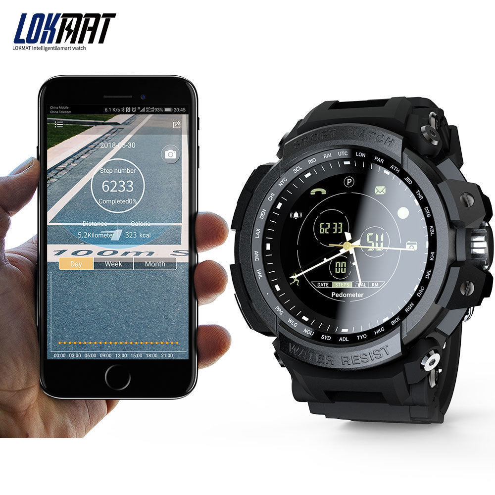 Sport Smartwatch: 5ATM Waterproof, Step & Call Alerts
