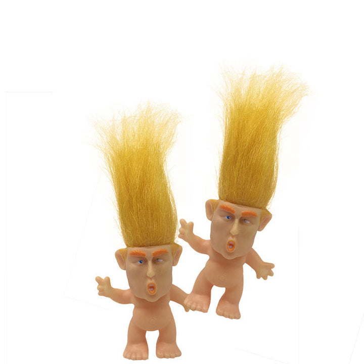Long Hair Doll: Funny 6cm Vinyl Mini Desk Decoration