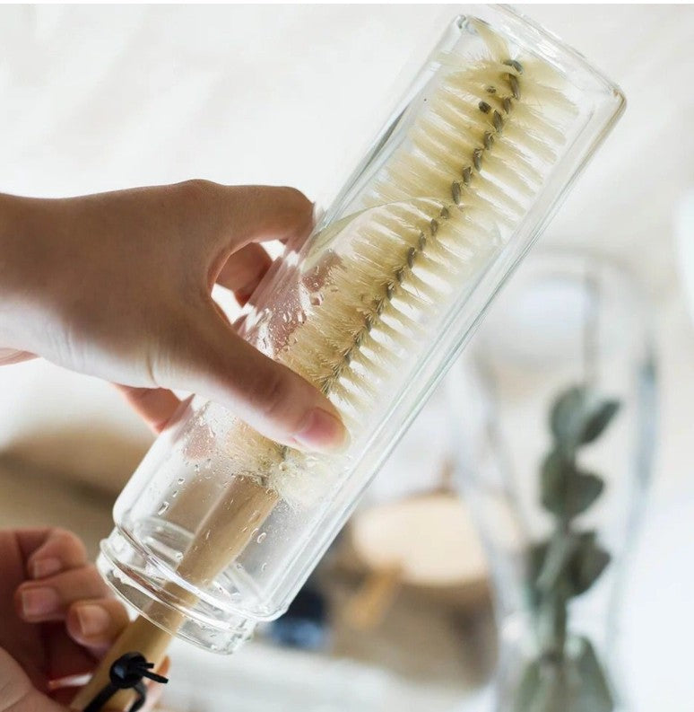 Long Handle Bottle Brush Set with Wood Handle and Hook