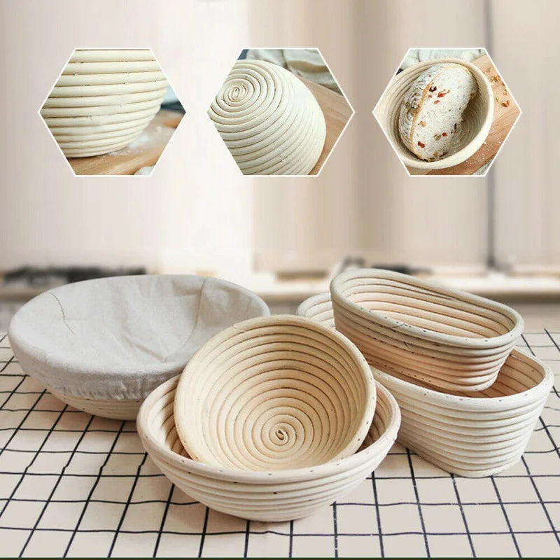 Rattan Bread Proofing Basket for Sourdough Spiral Loaves