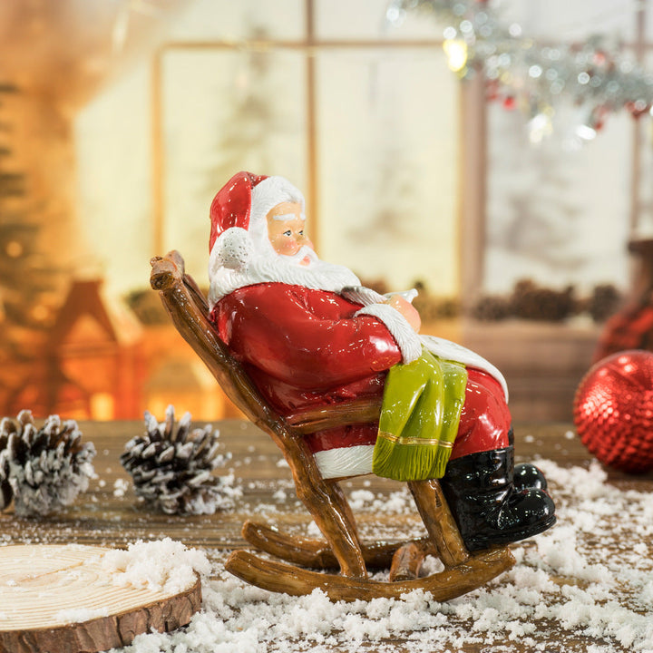 Santa Rocking Chair Christmas Tabletop Decor Ornament