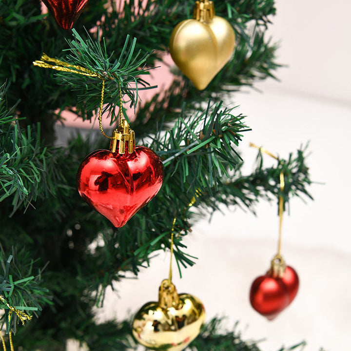 Heart Christmas Tree Ornament for Reflective Holiday Decor