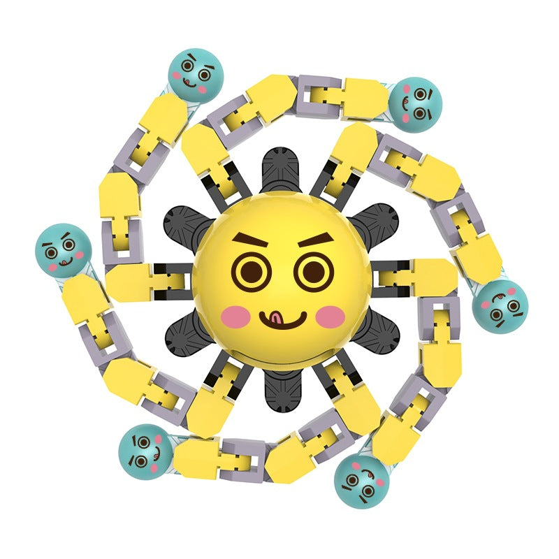 Transformable Fidget Toy: Face-Changing Gyro Robot