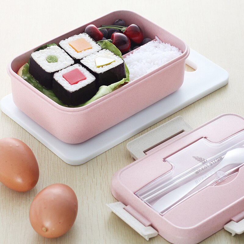 Bento Lunch Box With Leak-Resistant Meal Compartments