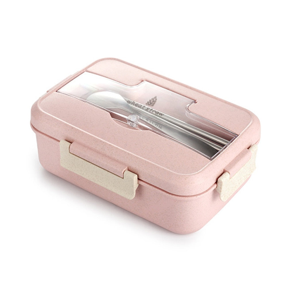 Bento Lunch Box With Leak-Resistant Meal Compartments
