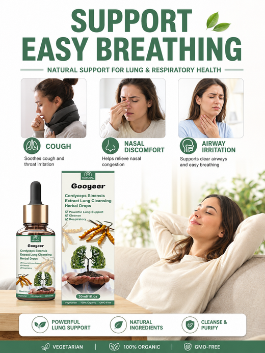 Lung Cleansing Drops — Organic Cordyceps for Respiratory