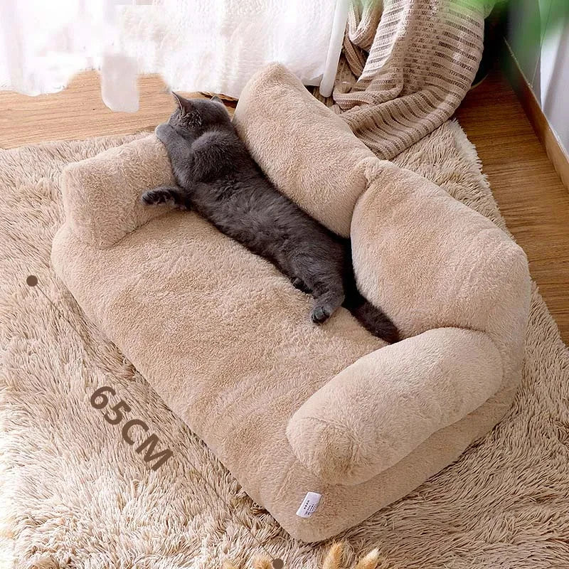 Luxury Cat Bed Sofa for Warm, Cozy Indoor Lounging
