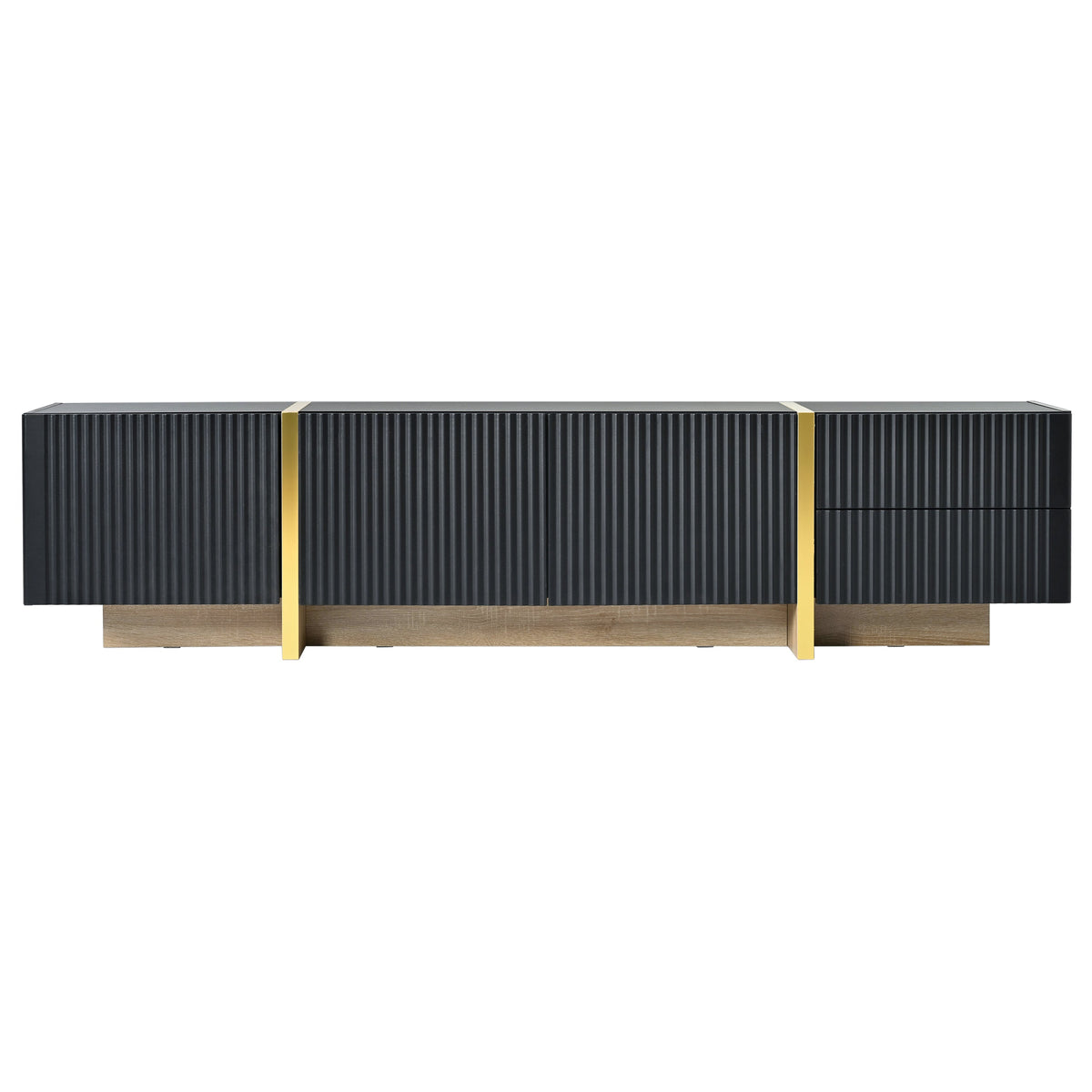 Fluted TV Stand with Storage for TVs Up to 80 Inches