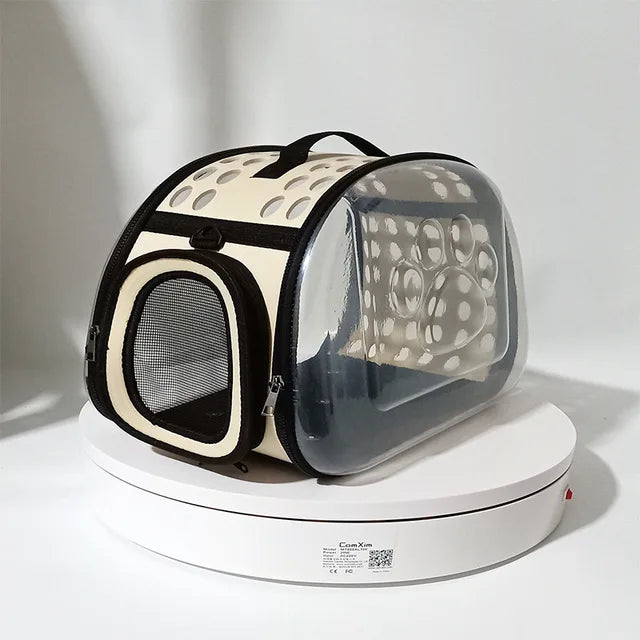 Pet Travel Carrier: Visible, Breathable Travel Comfort