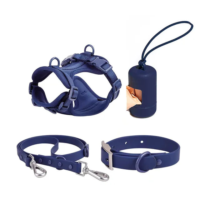 Waterproof Dog Walking Set with Padded Harness & Leash