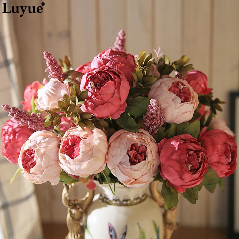 Artificial Peony Bouquet for Wedding and Home Decor
