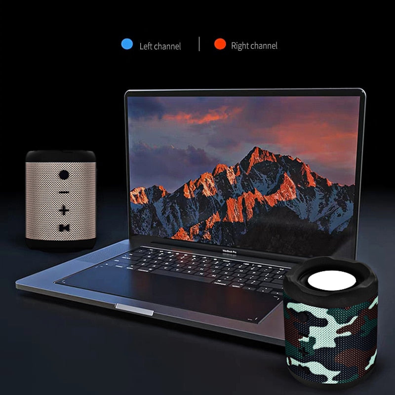 Portable Bluetooth Speaker: Camo Design, Hands-Free Mic