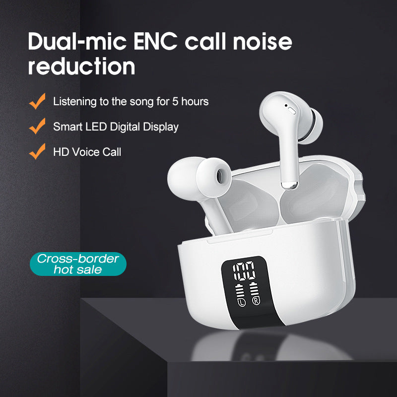 Wireless Earbuds with Dual-Mic Call Noise Reduction