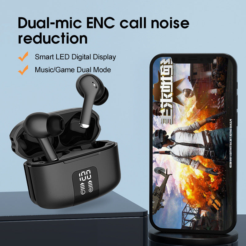 Wireless Earbuds with Dual-Mic Call Noise Reduction