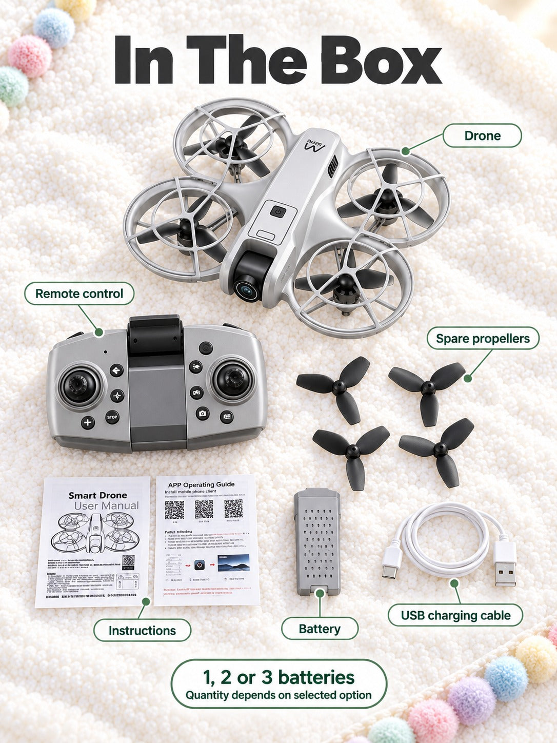 4-Axis Drone with 180° Camera and Optical Flow Hover