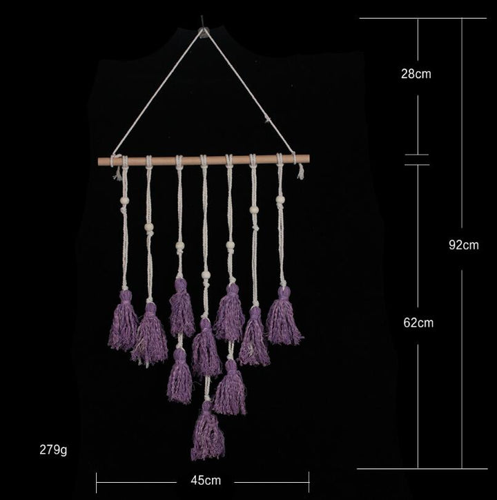 Cotton Macrame Wall Hanging for Warm Boho Room Texture