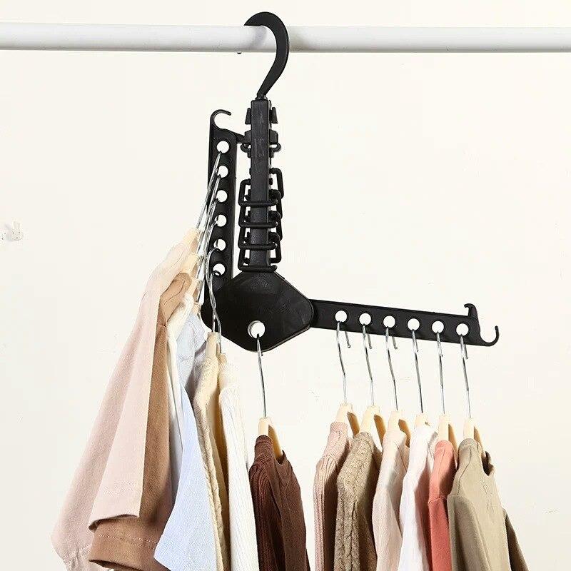 Folding Clothes Hanger Rack for Space-Saving Storage