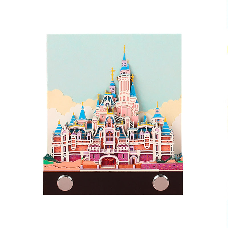 3D Castle Notepad Calendar With Warm LED Desk Light