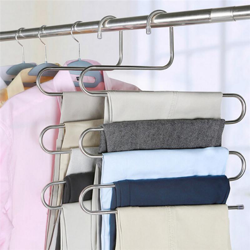 Stainless Steel Trouser Hanger 5 Tier Closet Organizer