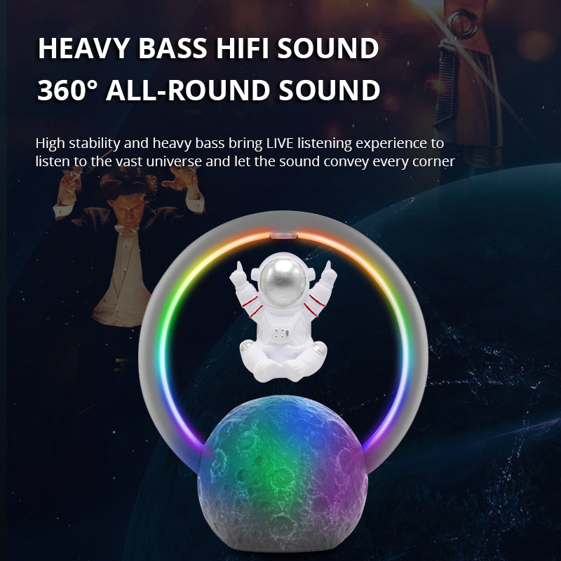 Astronaut Bluetooth Speaker Night Light Moon Decor
