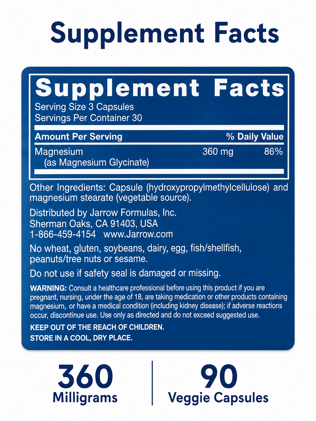 Magnesium Glycinate Capsules – Gentle Relaxation & Sleep Support