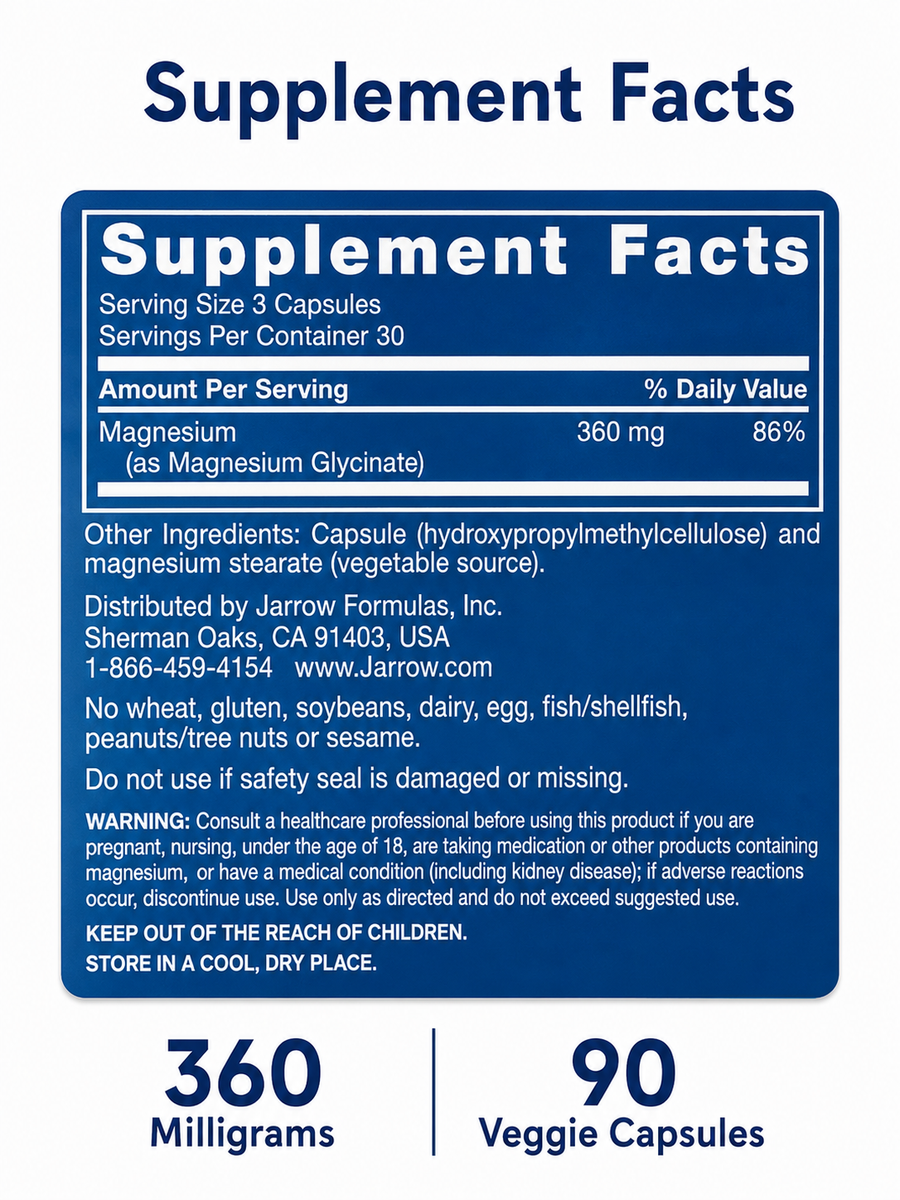 Magnesium Glycinate Capsules – Gentle Relaxation & Sleep Support