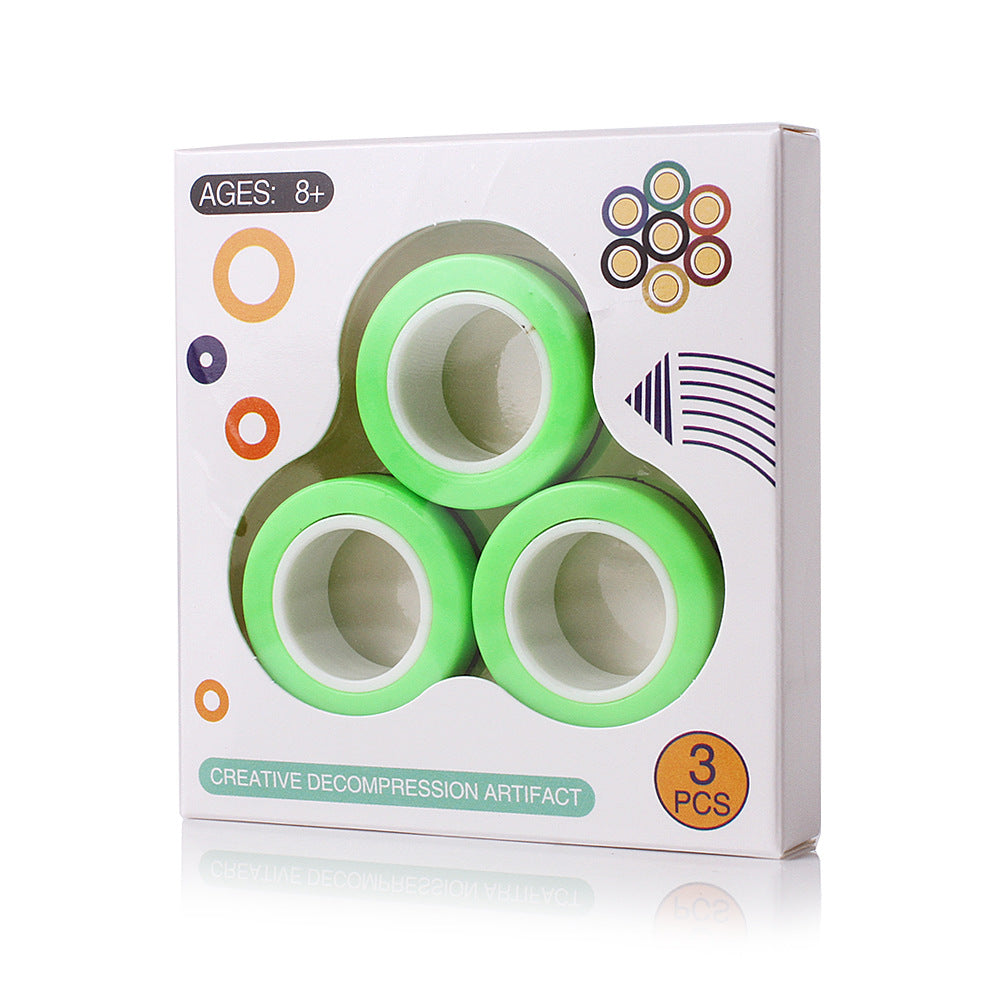 Magnetic Fidget Spinner Ring for Portable Stress Relief Toy