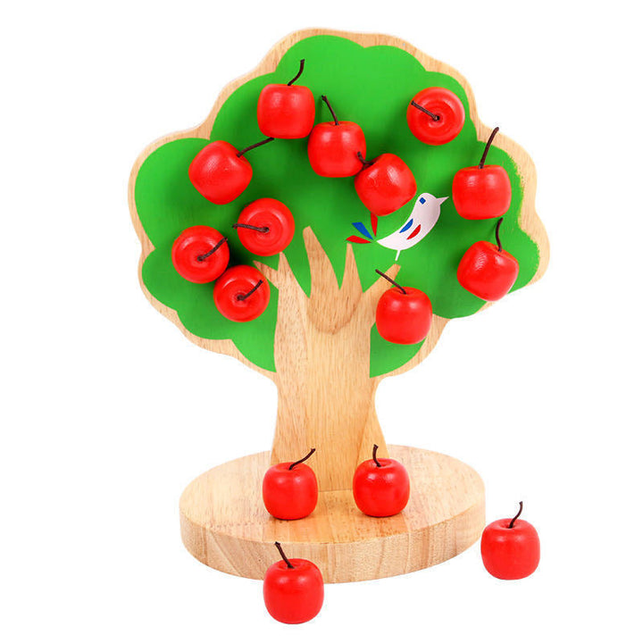 Magnetic Apple Picking Wooden Toy for Fine Motor Play