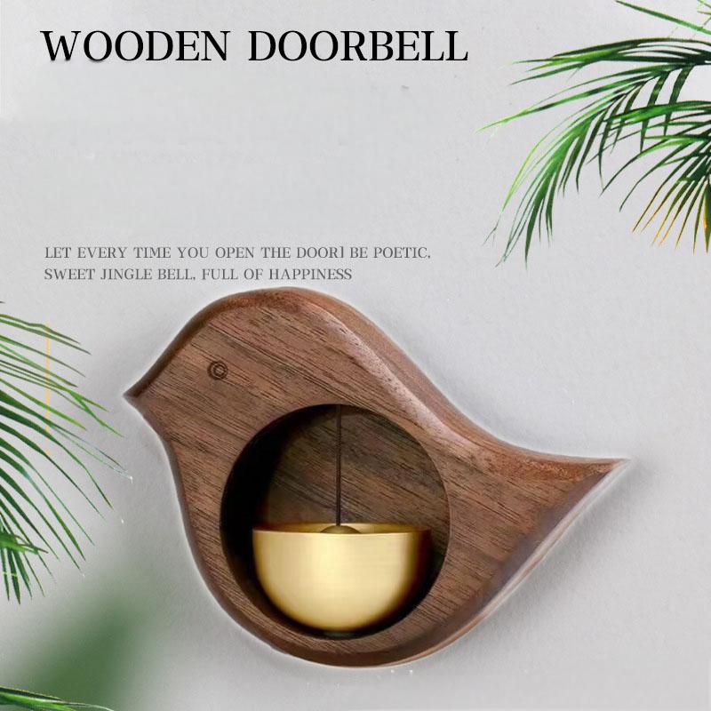 Magnetic Wooden Doorbell With Sweet Jingle Entryway Charm