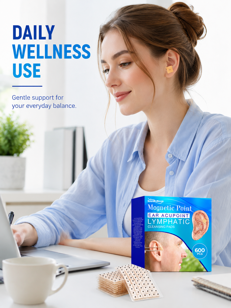 Ear Acupressure Lymphatic Patches – 600 Magnetic Pads