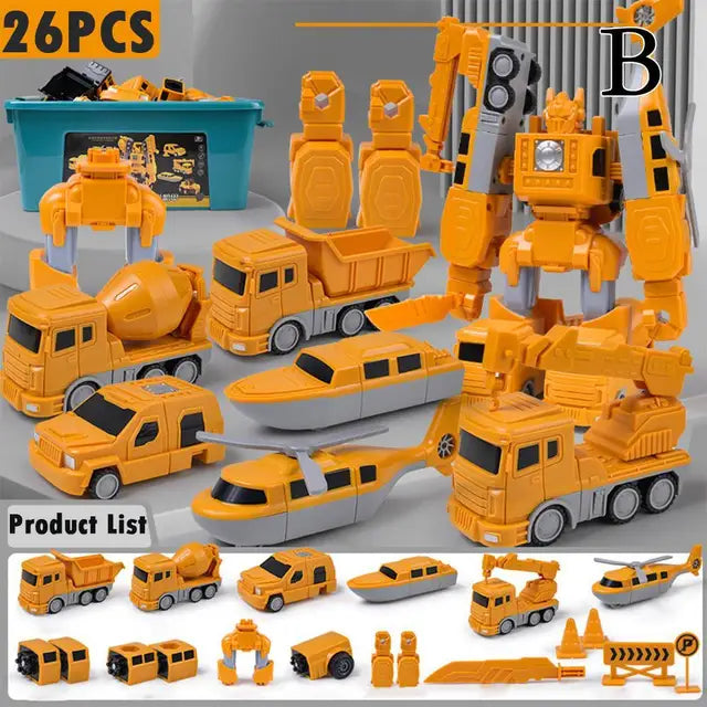 Magnetic Construction Vehicle Set, 35-Piece Robot