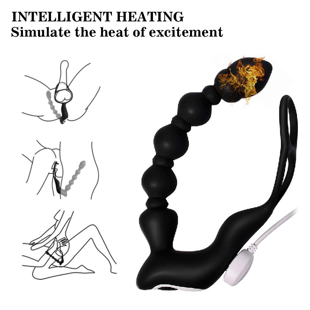 Anal Plug Vibrator with Heating and Remote Control