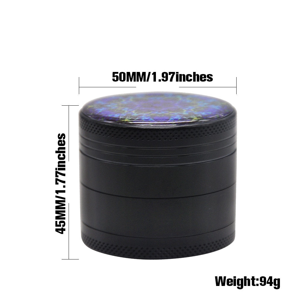 Mandala Aluminum Herb Grinder 50mm with Magnets & Mesh