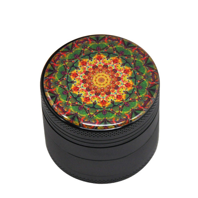 Mandala Aluminum Herb Grinder 50mm with Magnets & Mesh