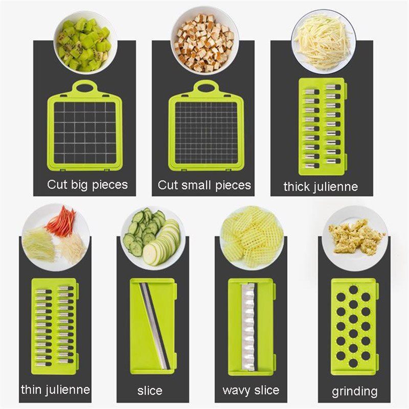 Vegetable Slicer and Dicer Set, 11 Pieces