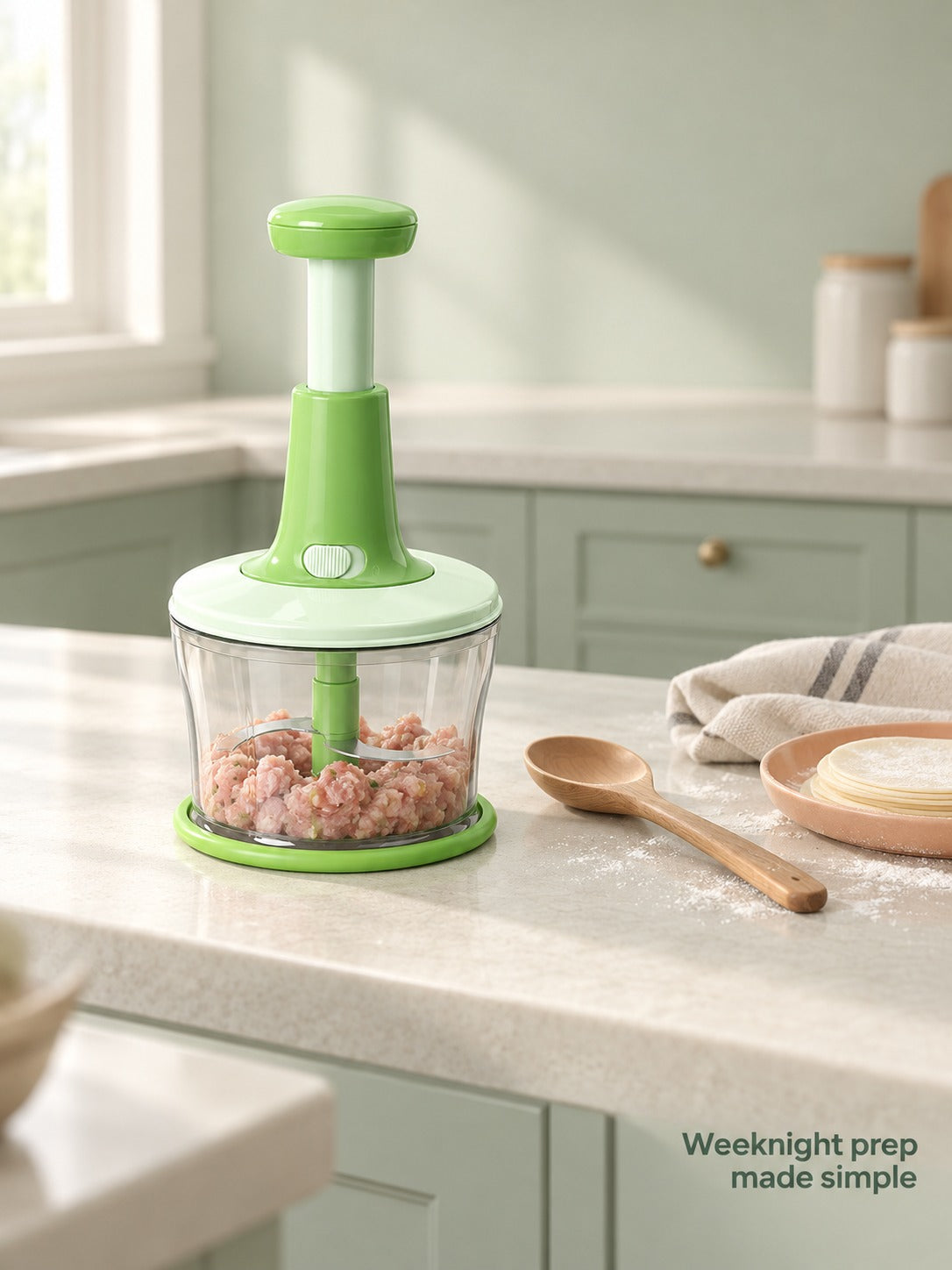 Manual Meat Grinder & Garlic Chopper for Dumplings
