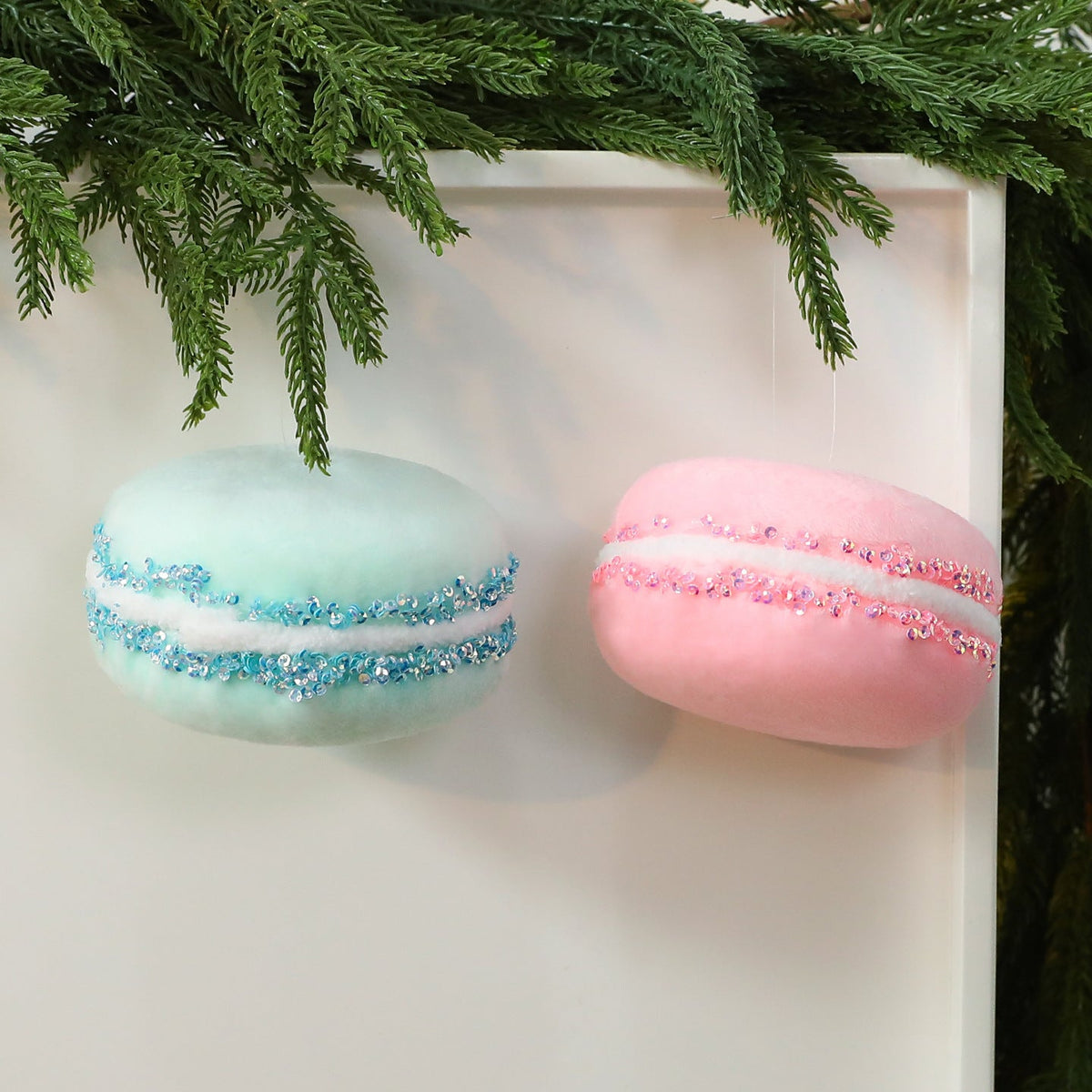 Macaron Christmas Ornaments for Whimsical Pastel Décor