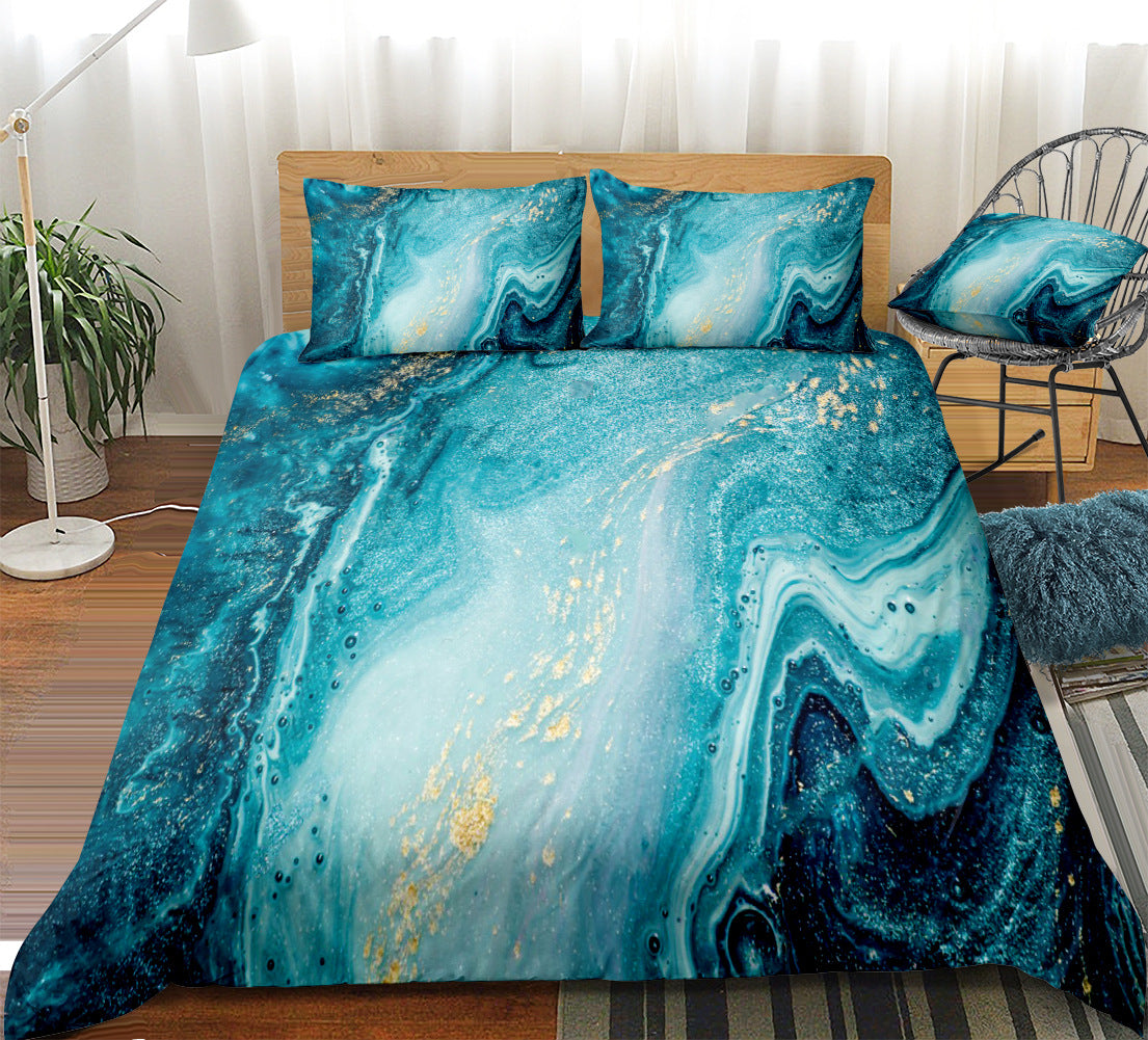 Marble Quilt Cover Set for Instant Designer Bedrooms