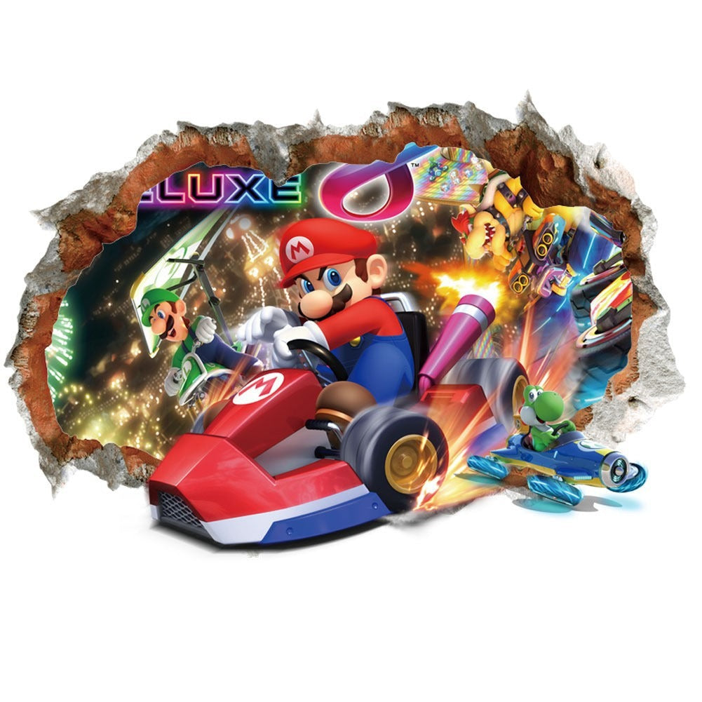 Mario Wall Stickers for Kids' Room: Peel-and-Stick Decor