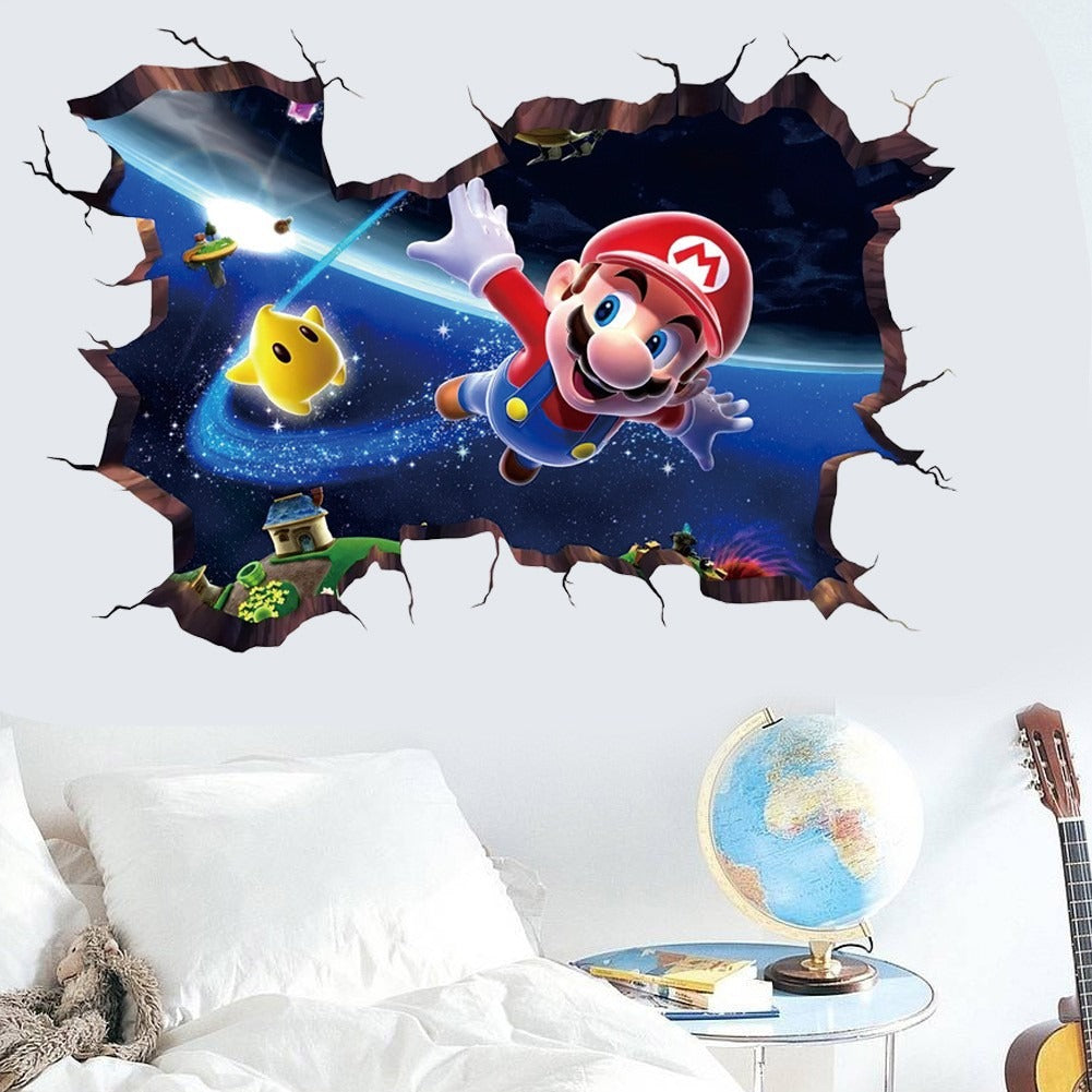 Mario Wall Stickers for Kids' Room: Peel-and-Stick Decor