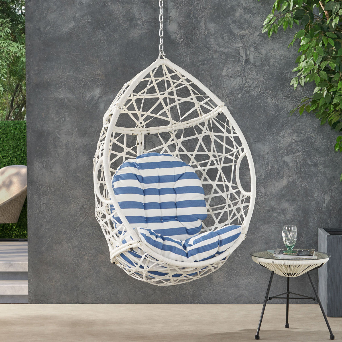 Hanging Egg Chair for a Cozy Porch or Patio Retreat