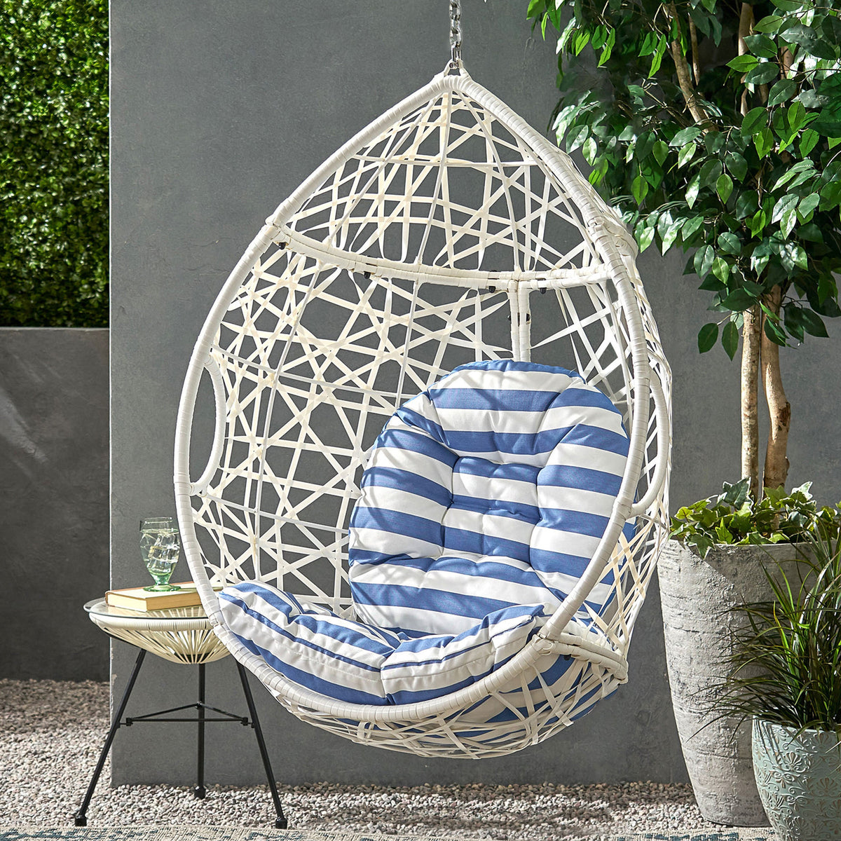 Hanging Egg Chair for a Cozy Porch or Patio Retreat