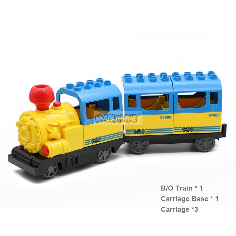 Building Train Toy With Lights, Sounds & 3 Carriages