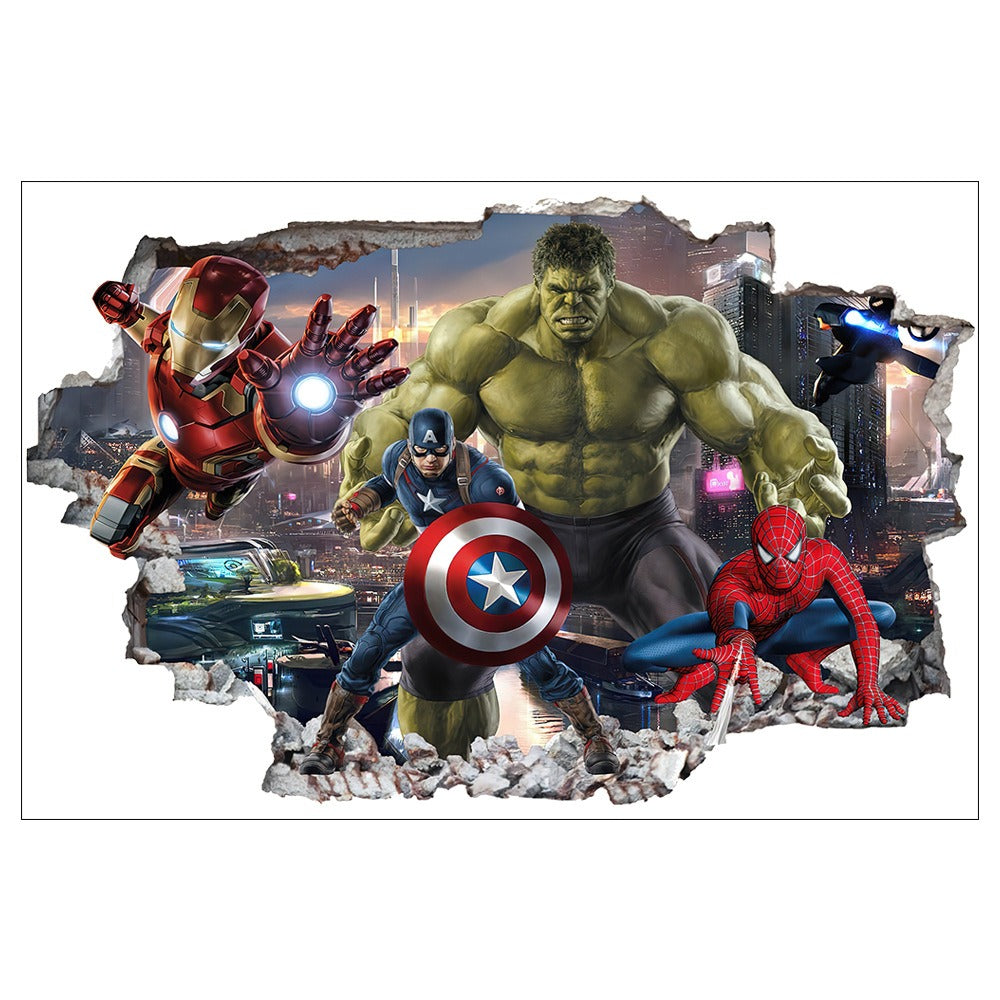 Superhero Wall Decoration | Epic Comic Battle Scene