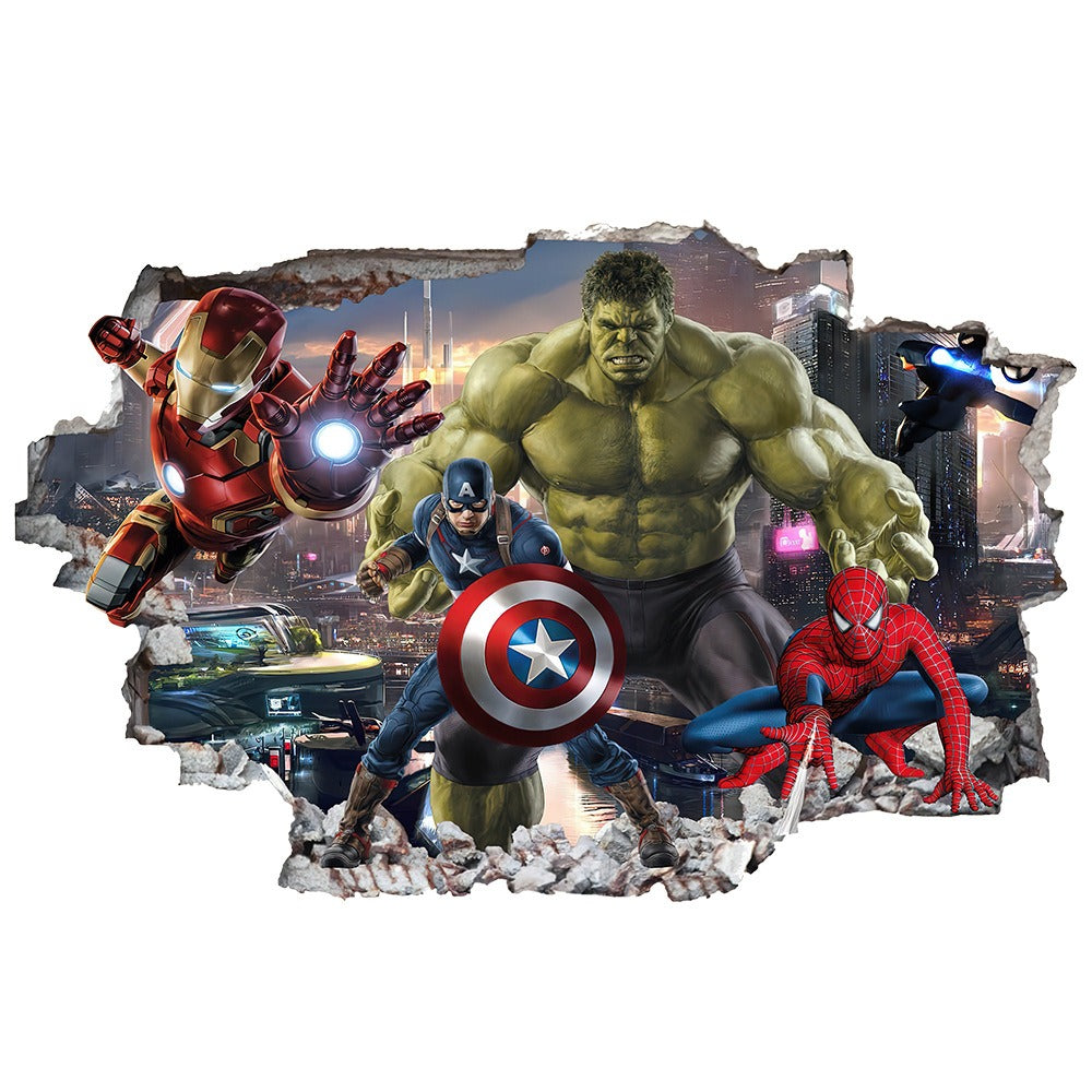 Superhero Wall Decoration | Epic Comic Battle Scene